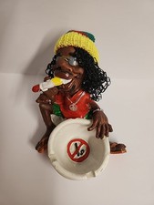 Rasta Man Jamaican Ashtray Ash Bob Marley with FREE Clipper Lighter UK Seller