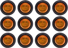 12 Pcs  1-1/4 Inch Mount Amber