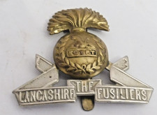ORIGINAL BRASS AND BI METAL  THE LANCASHIRE FUSILIERS   EYGPT  CAP BADGE