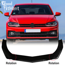 Gloss Black Adjustable Front Bumper Lip Spoiler Splitter For VW Polo MK5 MK6 MK7