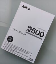 Nikon D500 Digital Camera Reference Manual Printed Size A5 Professionally Bound