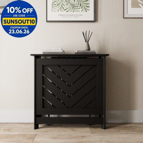 Radiator cover black modern - black,
