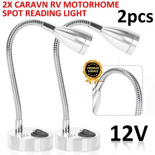 12v led spot reading light - 2x,