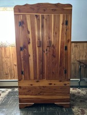 Antique Cedar Wardrobe Cabinet