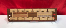 WOODEN CRIBBAGE BOARD WITH 2 RED & 2 WHITE PEGS see description & pictures