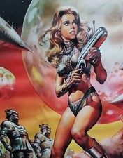 Barbarella Classic Jane Fonda Sci-Fi Movie Canvas Poster. 30x40cm. UK Seller -bc