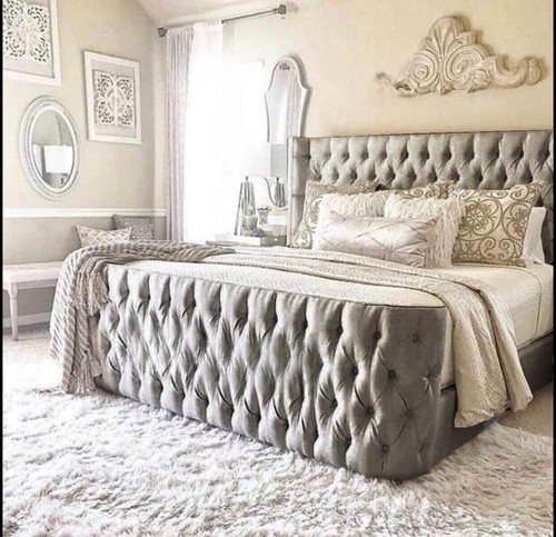 Wing back bed frame - back,