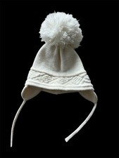 Satila of Sweden White Pom Hat 1-3 years