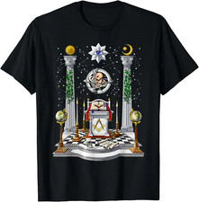 Masonic Lodge Freemason Masonic Compass Freemasonry T-Shirt S-5XL