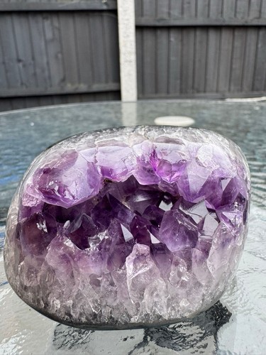 492g polished amethyst geode - polished,