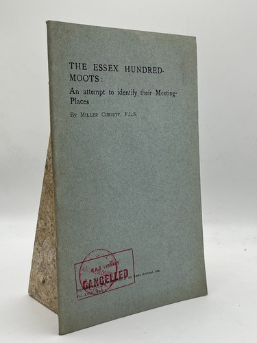 The essex hundred moots - essex, miller