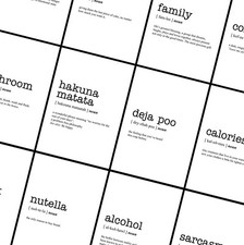 Word Definition Prints Funny Dictionary Posters Minimalistic Home Decor Wall Art