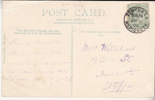 Edvii postcard towyn railway - edvii,