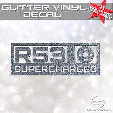 Mini Cooper S R53 Supercharged Badge JCW GP Glitter Car Vinyl Decal Sticker