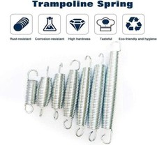 Trampoline Replacement Springs, Heavy-Duty Galvanised, 6.5" Silver