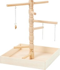 TRIXIE WOODEN SMALL PARROT PARAKEET COCKATIEL PLAYGROUND PLAY STAND SWING 5658 