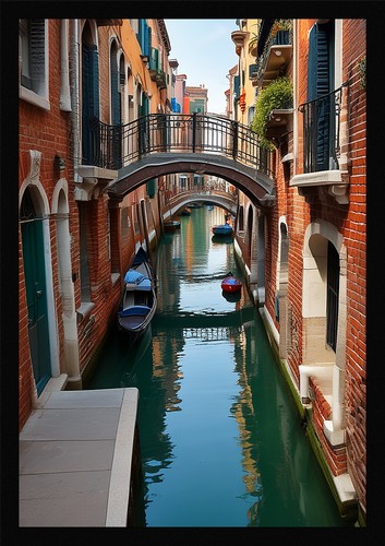 Intimate venice canals framed - venice,