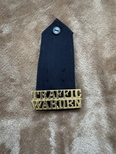 Traffic Warden Epaulette Badge Gold Colour 1980’s.