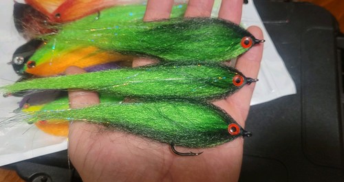 20cm pike fishing flies - x3, 20cm.
