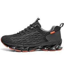 MENS SHOCK ABSORBING WALKING RUNNING TRAINERS CASUAL LACE GYM  SPORTS  SHOES 