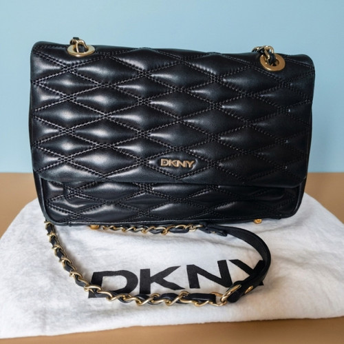 Dkny black quilted - quilted, lambskin