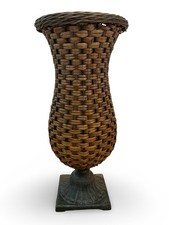 Vintage Woven Wicker and Metal