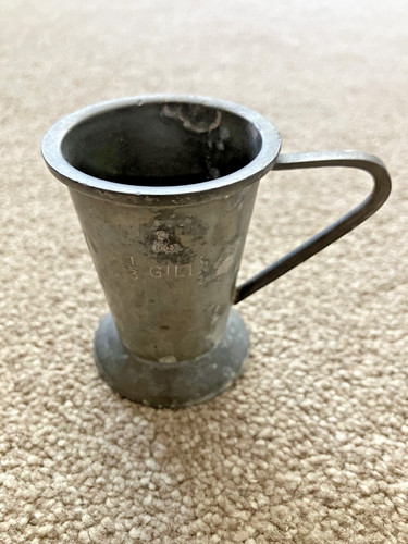 Pewter measuring cup - cup, one