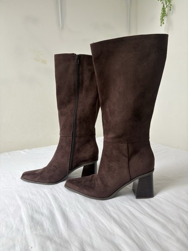 Primark brown suede effect - brown, suede-effect