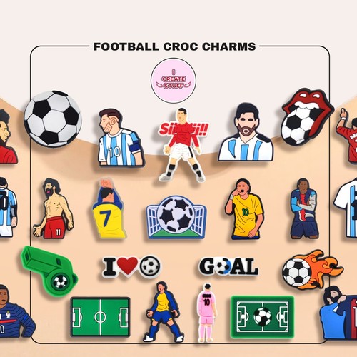 Football for crocs shoe - for,