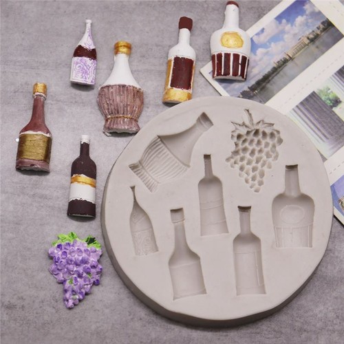 Wine bottle silicone - silicone, cake