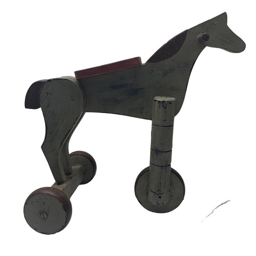Child antique wood horse - wood,