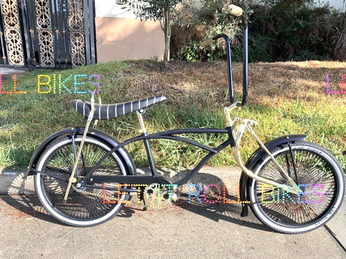 Black gold lowrider bike - black/gold,