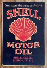 SHELL MOTOR OIL SIGN METAL