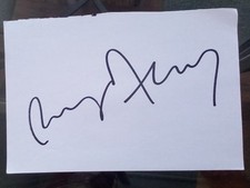  bryan ferry signed white page in goodd condition