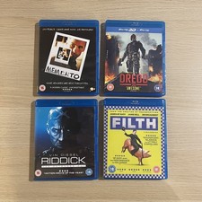 Memento, Judge Dredd, Riddick, Filth Blu-ray Joblot Movie Bundle