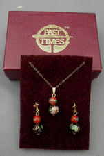 9 carat gold cloisonne beads