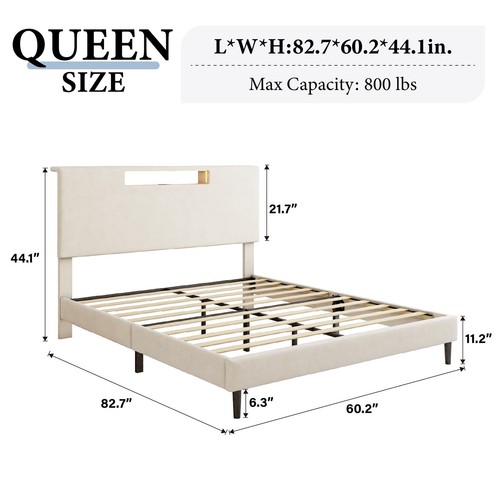 Queen size bed - bed, frame