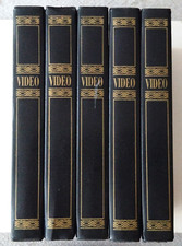 5 x VHS Video Tape Cases Bundle Black Boxes Storage Library Book Vintage