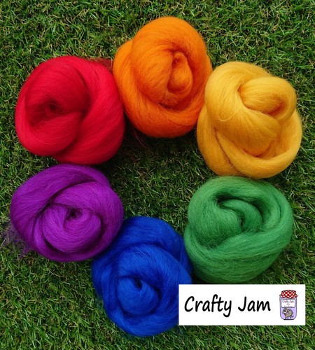 Needle felting rainbow - needle,