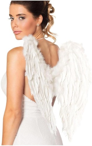 White feather angel wings - white,