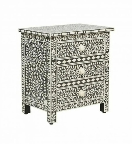 Bone inlay nightstand - bone, 3