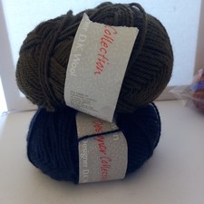 Rowan Designer Collection 100% Wool DK Navy Dark Olive Green Discontinued 2 X 50