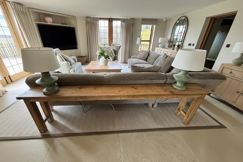 Bespoke oak long console table - oak,