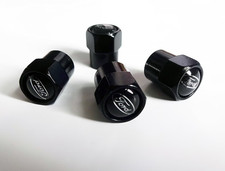 FORD Black Anti Dust Valve Stem Tire Tyre Caps | UK Seller