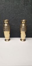 Lovely pair brass vases - ,