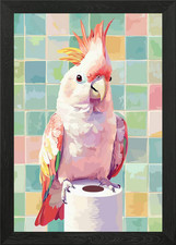 Pink Cockatoo on Toilet Paper
