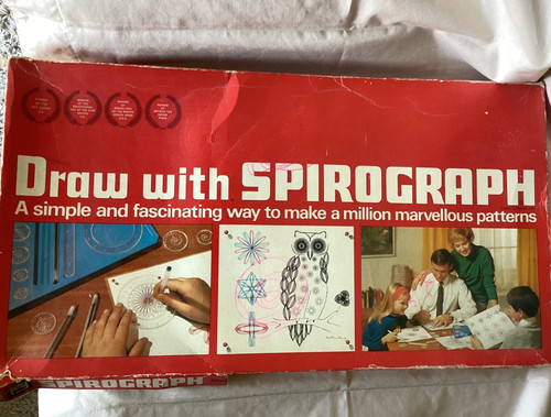 Vintage draw with spirograph - draw,