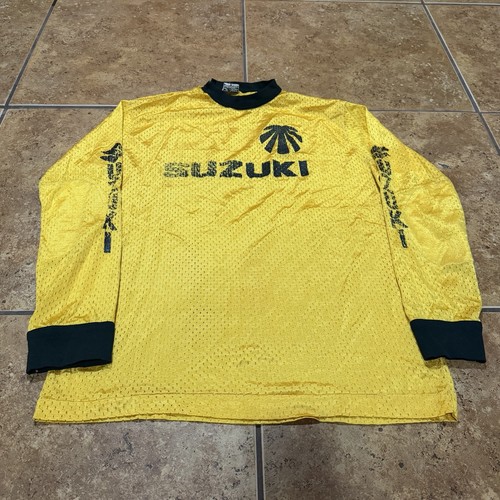 Vtg suzuki mesh jersey - jersey, yellow