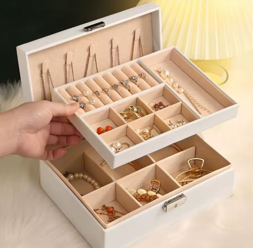 White large jewellery boxes - white,