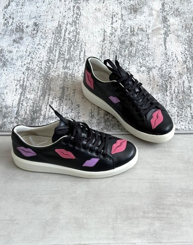 Prada black leather lips - prada,